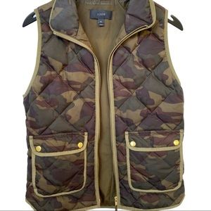 J. Crew | camo puffer vest